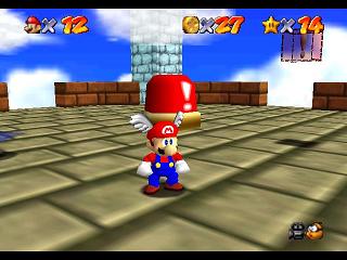 Super Mario 64 sur N64 - La casquette rouge (ailée) Super Mario 64 sur N64 - La casquette rouge (ailée)