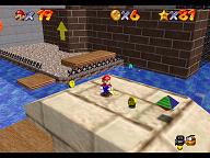 Super Mario 64 sur N64 - Niveau 11 : Monde trempé-séché - Pièces et généralités