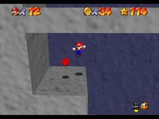 Super Mario 64 sur N64 - Niveau 15 : Rainbow Ride - Pièces et généralités