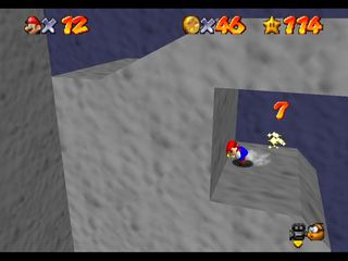 Super Mario 64 sur N64 - Niveau 15 : Rainbow Ride - Pièces et généralités