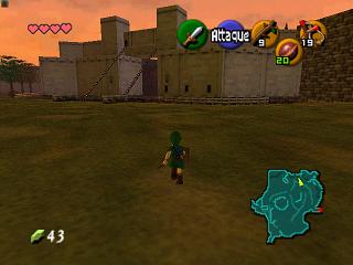 Il ponte levatoio si chiuderà proprio davanti a te. Zelda Ocarina Of Time su N64 : La piana di Hyrule