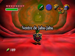 Zelda Ocarina Of Time sur N64 - Le ventre de Jabu Jabu