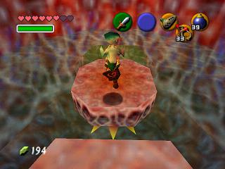 Zelda Ocarina Of Time sur N64 : Le ventre de Jabu Jabu