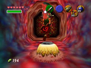 Zelda Ocarina Of Time sur N64 : Le ventre de Jabu Jabu
