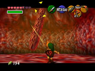 Zelda Ocarina Of Time sur N64 : Le ventre de Jabu Jabu