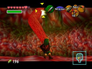Zelda Ocarina Of Time sur N64 : Le ventre de Jabu Jabu