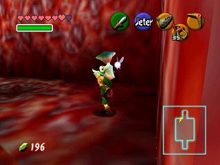 Zelda Ocarina Of Time sur N64 : Le ventre de Jabu Jabu