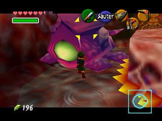 Zelda Ocarina Of Time sur N64 : Le ventre de Jabu Jabu