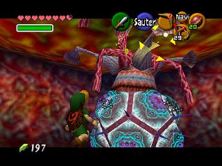 Zelda Ocarina Of Time sur N64 : Le ventre de Jabu Jabu