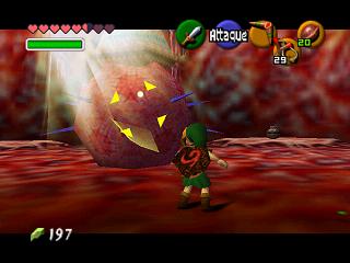 Zelda Ocarina Of Time sur N64 : Le ventre de Jabu Jabu