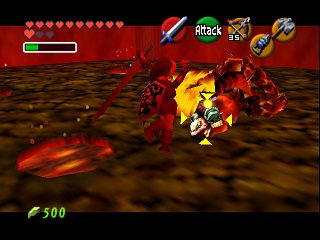 Zelda Ocarina Of Time Master Quest N64版 : 火之神殿