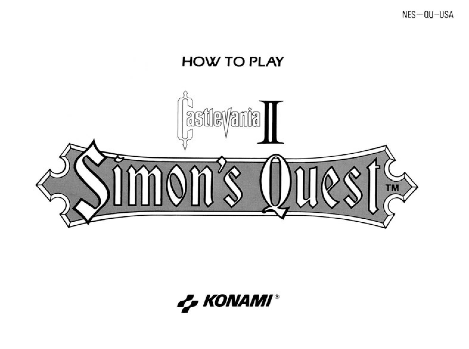 Castlevania 2 - Simon's Quest auf Nes: Das Handbuch