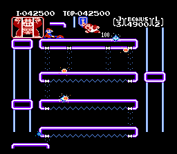 Donkey Kong Jr. (Junior) auf Nes: Die 3. Ebene, elektrisch