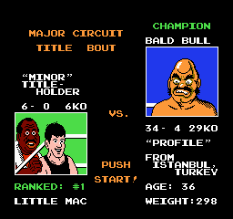 Myke Tyson Punch-Out sur Nes :Introduction