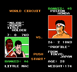 Myke Tyson Punch-Out sur Nes :Introduction
