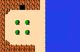 The legend of Zelda - Plan (carte) du monde extérieur (Overworld) de la Quête 2