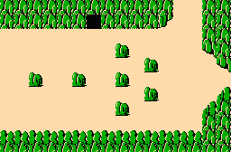 The legend of Zelda - Plan (carte) du monde extérieur (Overworld) de la Quête 2