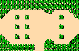 The legend of Zelda - Plan (carte) du monde extérieur (Overworld) de la Quête 2