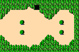The legend of Zelda - Plan (carte) du monde extérieur (Overworld) de la Quête 2