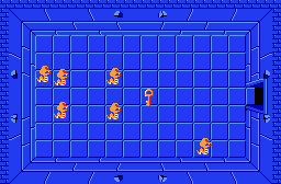 The legend of Zelda - Plan (carte) du niveau 2 de la quête 1 : La lune (Zelda I Nes mini)