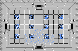 The legend of Zelda - Plan (carte) du niveau 8 de la quête 1 : Le Lion (Zelda I Nes mini)