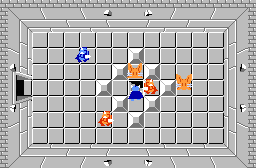 The legend of Zelda - Plan (carte) du niveau 8 de la quête 1 : Le Lion (Zelda I Nes mini)
