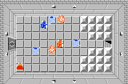 The legend of Zelda - Plan (carte) du niveau 8 de la quête 1 : Le Lion (Zelda I Nes mini)