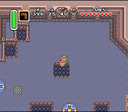 Sicuramente un oggetto importante lì sotto. Soluce de Zelda 3 a Link to the Past sur Super Nes : Torre di Hera (3° pendaglio) (gba, Snes, super nintendo)